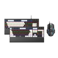 Клавиатура и Мышь XO KB-06 mixed color luminous mechanical Белый микс