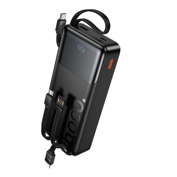 Power Bank Hoco J156A Founder 22.5W+PD20W fully compatible power bank with four cables 20000mAh Черный
