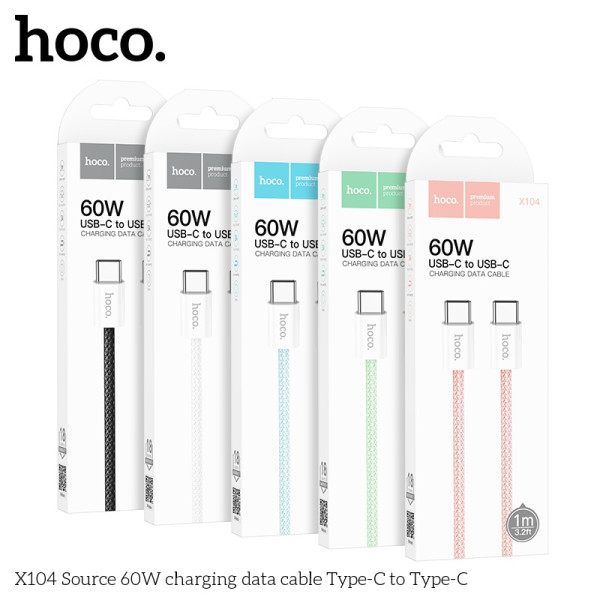USB Hoco X104 Source 60W Type-C to Type-C Зеленый