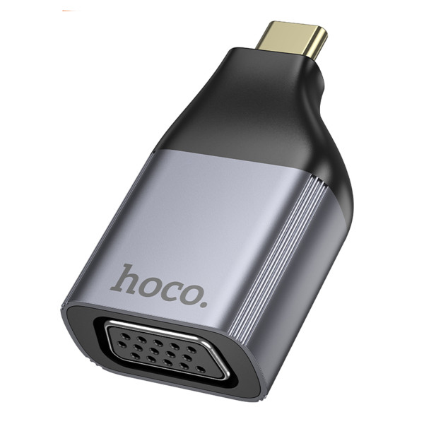 Перехідник Hoco UA34 Type-C to VGA 2K 60HZ Сiрий