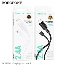 USB Borofone BX111 Lightning 2.4A Белый
