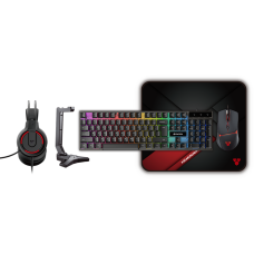 Игровой Комплект 5в1 FANTECH P51 (Клавиатура, Мышь, Коврик, Наушники с подставкой) Черный