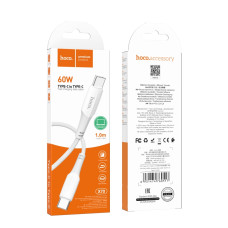 Кабель USB Hoco X70 Ferry 60W Type C to Type C М'ята упаковка Бiлий