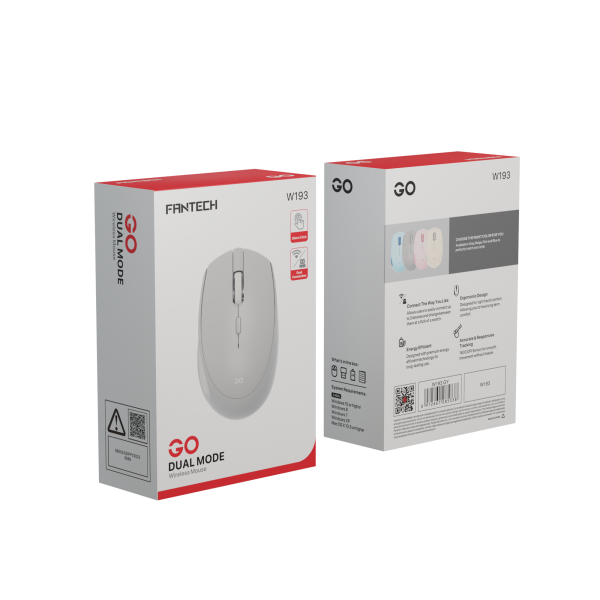 Бездротова Миша FANTECH W193 Silent Click Рожевий