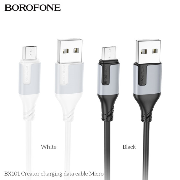 USB Borofone BX101 Creator Micro 2.4A Белый