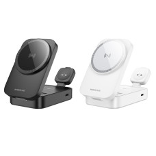 Беспроводное Зарядное Устройство Borofone BQ38 3-in-1 For iWatch Белый