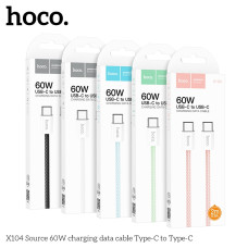 USB Hoco X104 Source 60W Type-C to Type-C 2m Голубой