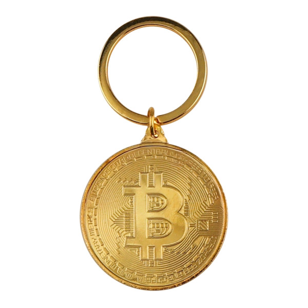 Брелок Bitcoin Золотой