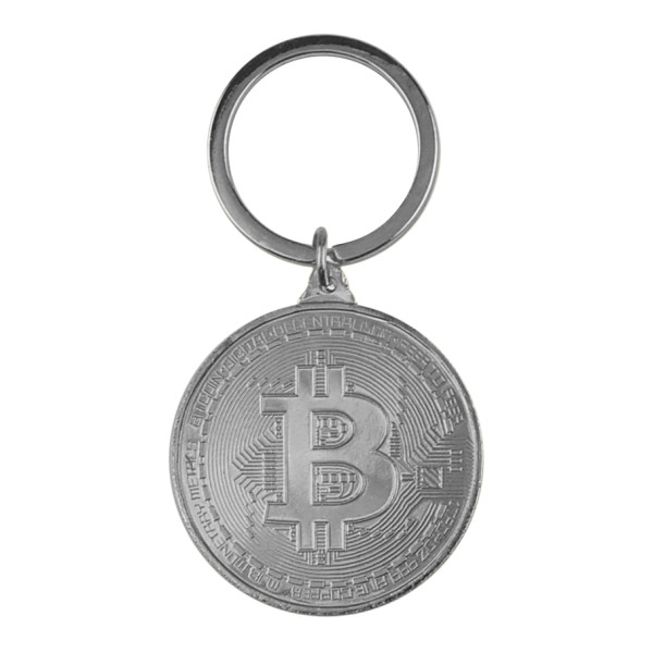 Брелок Bitcoin Срібло