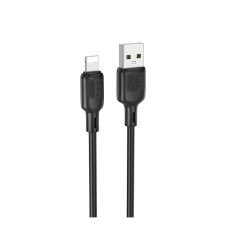 USB Borofone BX113 Silicone Lightning 2.4A 2m Черный
