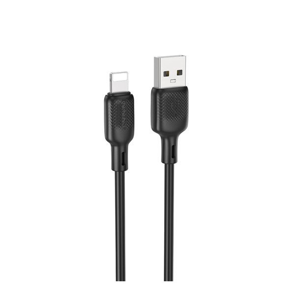 USB Borofone BX113 Silicone Lightning 2.4A 2m Черный
