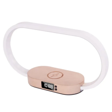 Беспроводное Зарядное Устройство WR08 3in1+Lamp/Clock/Wireless 10W Мят.упак. Коричневый