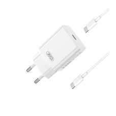 Мережевий Зарядний Пристрій XO L126 1USB-C PD/QC 20W+Type-C to Type-C Білий