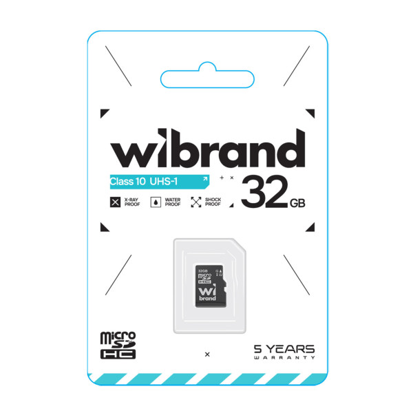 Карта Памяти Wibrand MicroSDHC 32gb UHS-1 10 Class Черный