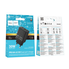 Сетевое Зарядное Устройство Hoco CS95A 1USB/1USB-C QC/PD 30W Чорний