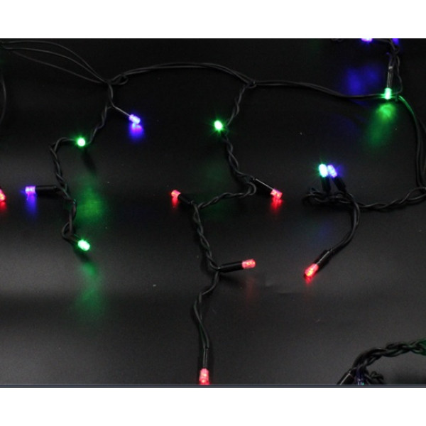 Гирлянда Уличная бахрома LED 120, RGB, черный провод, 5M, соединитель