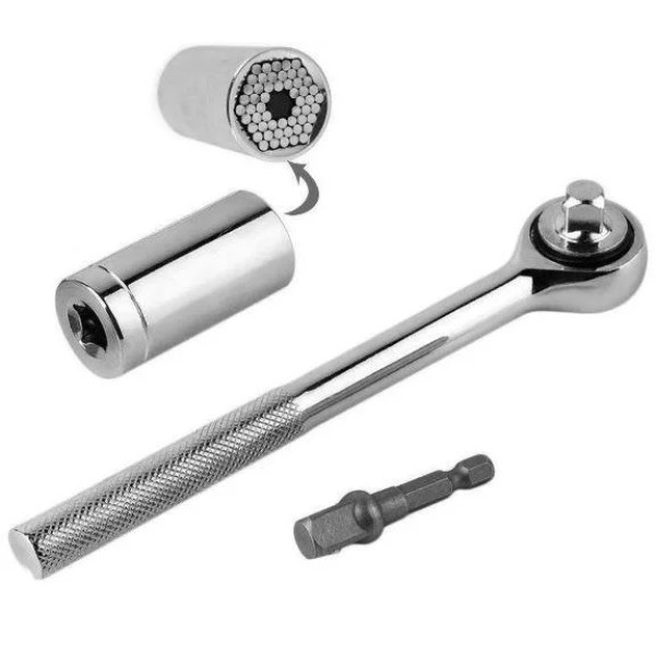Трещотка с универсальной головкой TOOL 7-19мм