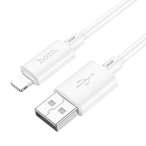 Кабель USB Hoco X88 Gratified Lightning 2.4A 1m Чорний