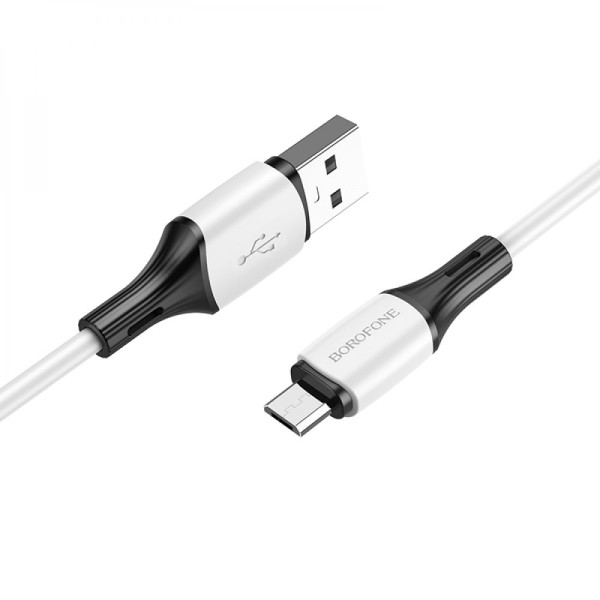 USB Borofone BX79 Silicone Micro 2.4A Белый