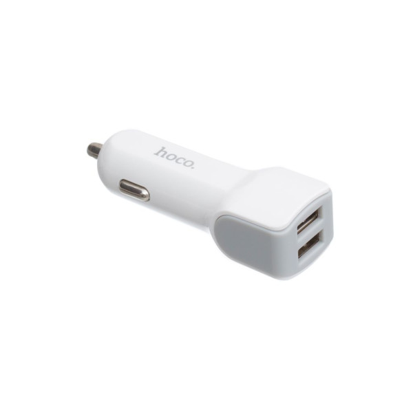 Авто Зарядное Устройство Hoco Z23 2USB Lightning Белый