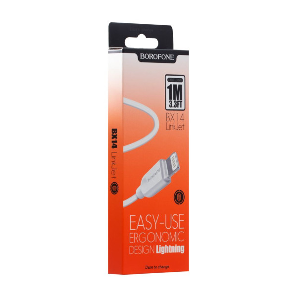 USB Borofone BX14 Lightning Белый