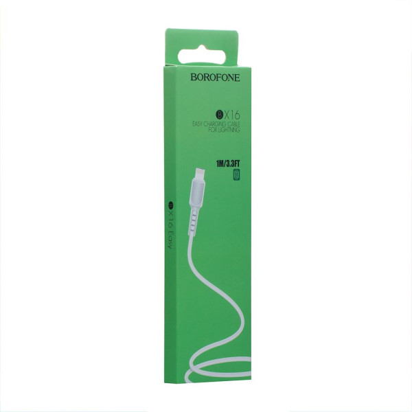 Кабель USB Borofone BX16 Lightning Чорний