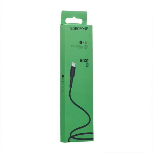 Кабель USB Borofone BX16 Lightning Чорний