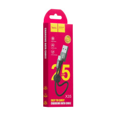 Кабель USB Hoco X35 Premium Charging Lightning 0.25m Чорний