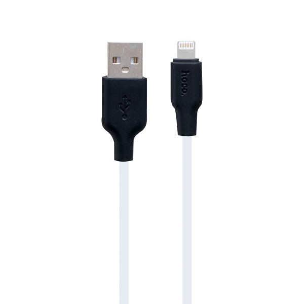 Кабель USB Hoco X21 Plus Silicone Lightning Чорно-Червоний