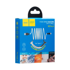 Кабель USB Hoco X21 Plus Silicone Type-C Чорно-Білий