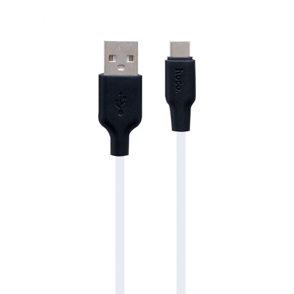 Кабель USB Hoco X21 Plus Silicone Type-C Чорно-Червоний
