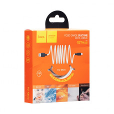 Кабель USB Hoco X21 Plus Silicone Micro Колір Чорно-Червоний