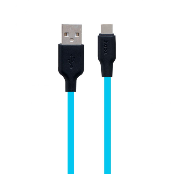 Кабель USB Hoco X21 Plus Silicone Type-C Чорно-Червоний
