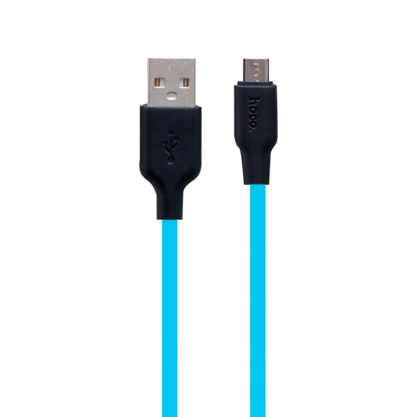 Кабель USB Hoco X21 Plus Silicone Micro 0.25m Чорно-Червоний