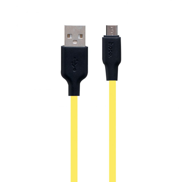 Кабель USB Hoco X21 Plus Silicone Micro 0.25m Чорно-Червоний