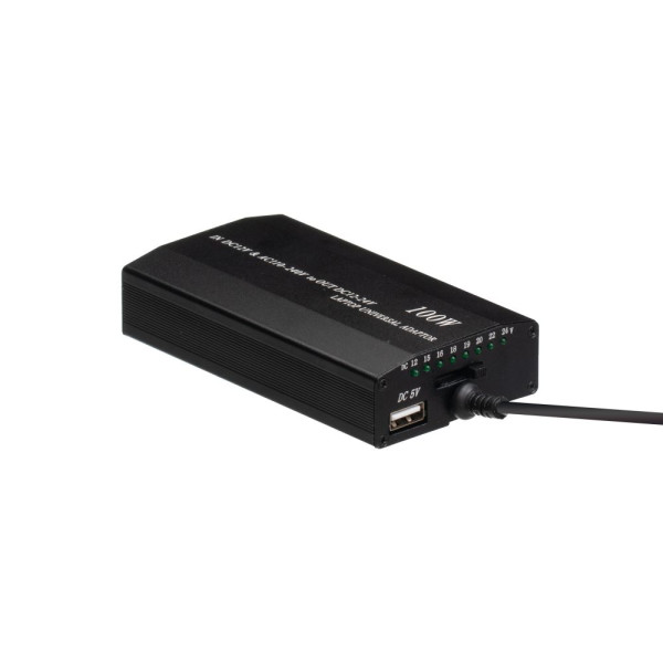 Универсальное Зарядное Устройство Для Ноутбука 100w 8 Pin + Авто Адаптер Черный
