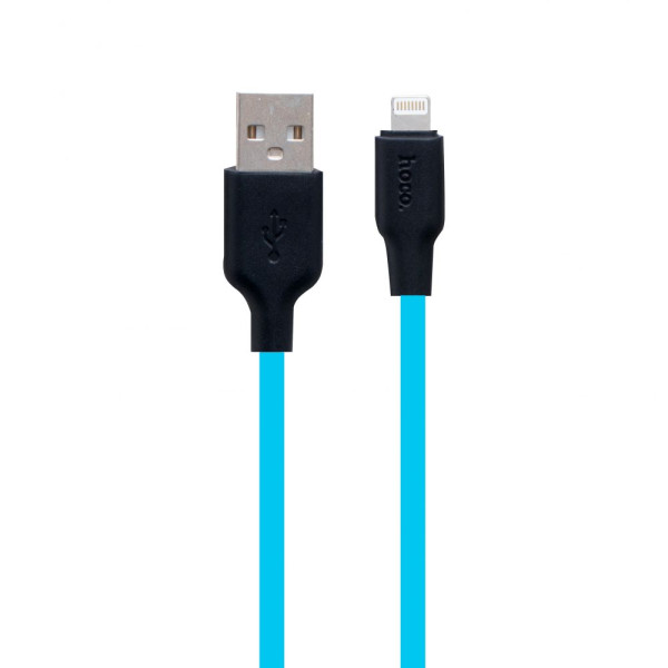 Кабель USB Hoco X21 Plus Silicone Lightning Чорно-Червоний
