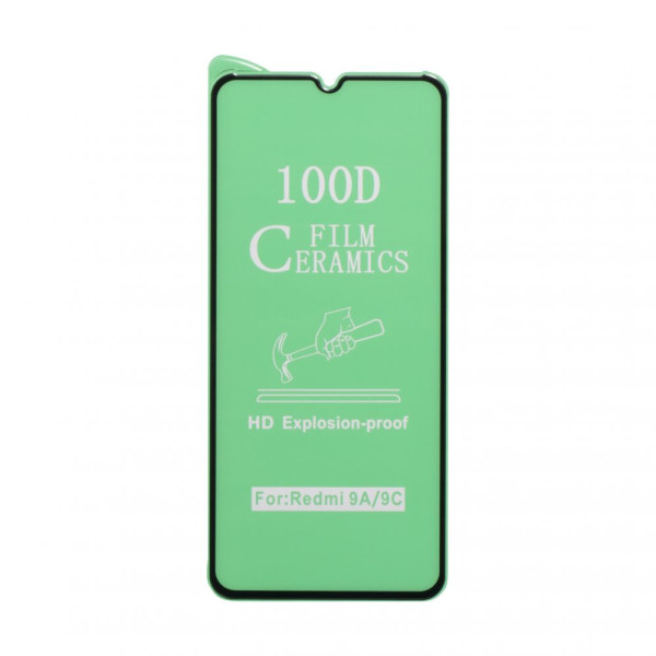 Захисне скло Film Ceramic for Xiaomi Redmi 9A  / 9C без упаковки Чорний