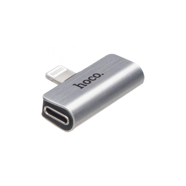 Перехідник Hoco LS24 Dual Lightning Converter Сталевий