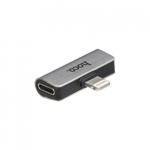 Перехідник Hoco LS24 Dual Lightning Converter Сталевий