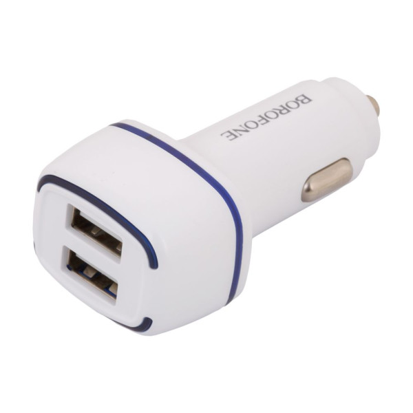 Авто Зарядное Устройство Borofone BZ14 Type-C 2USB 2.4A Белый