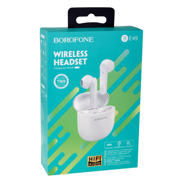 Блютуз Стерео Гарнитура Borofone BE49 Serenity TWS Черный