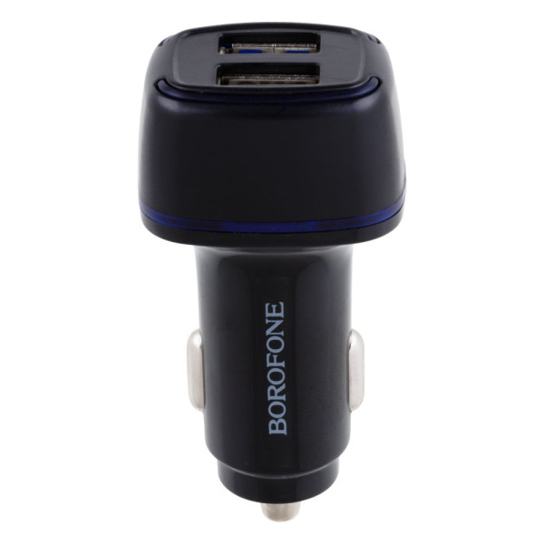 Авто Зарядное Устройство Borofone BZ14 Micro 2USB 2.4A Белый