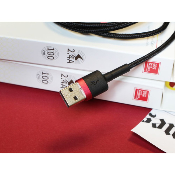 USB Baseus USB to Micro 2.4A CAMKLF-B Красный, 09