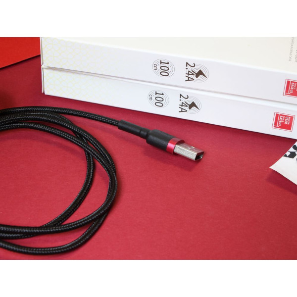 USB Baseus USB to Micro 2.4A CAMKLF-B Красный, 09