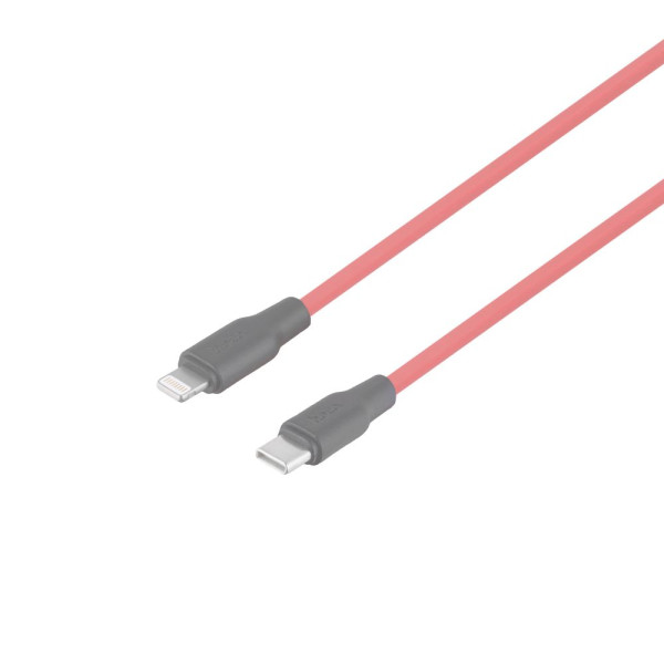 USB Hoco X21 Plus Silicone PD 20W Type-C to Lightning Черно-Белый
