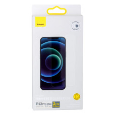 Защитное стекло Baseus 0.15 mm для iPhone 12 Pro Max (2 шт) SGAPIPH67N Прозрачный