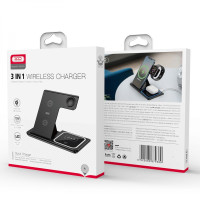 Беспроводное Зарядное Устройство XO WX023 3 в 1 For iP Watch Белый