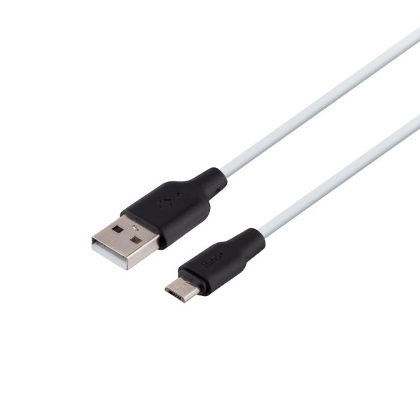 Кабель USB Hoco X21 Plus Silicone Micro 0.25m Чорно-Червоний