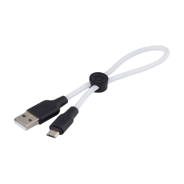 Кабель USB Hoco X21 Plus Silicone Micro 0.25m Чорно-Червоний